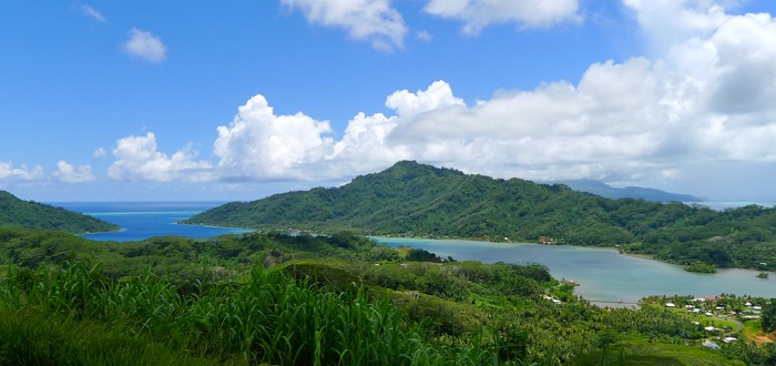 Vue du belvédère sur la baie d'Haamene - Tahaa